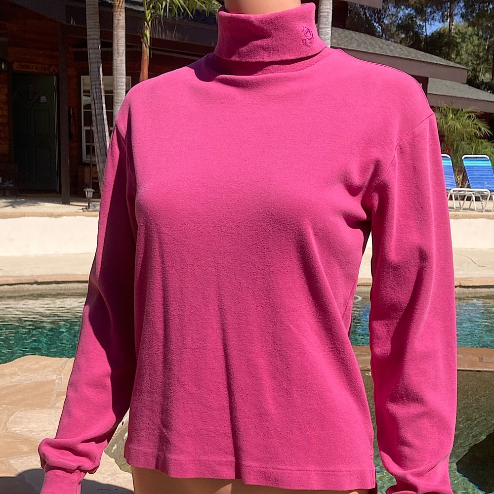 Equitails Turtleneck Riding Horse Pink Millers Drop Tail Long Sleeves